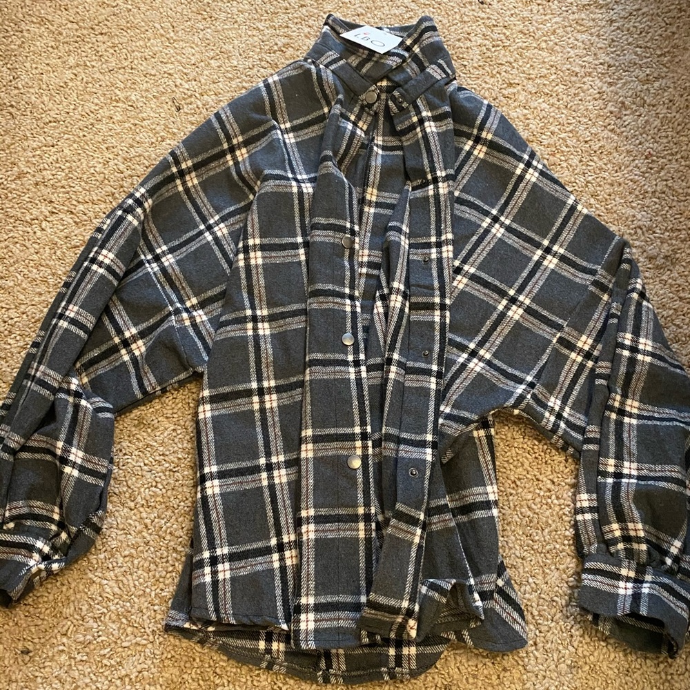 Flannel Button Up Jacket